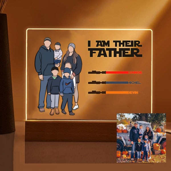 I Am Their Father Photo Led Light