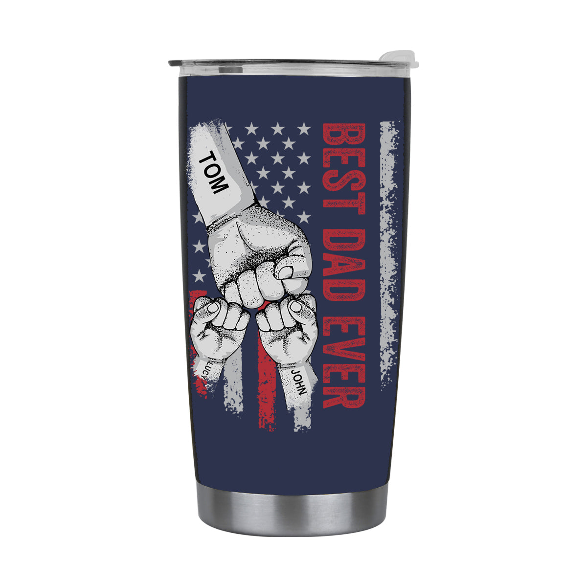 ✊🏻BEST DAD EVER Custom Stainless Steel Tumbler