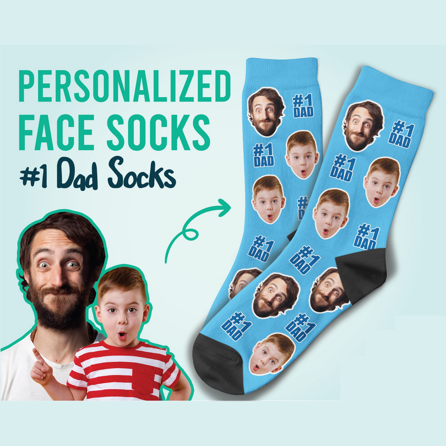 Custom Photo Sock-Father's Day Gift