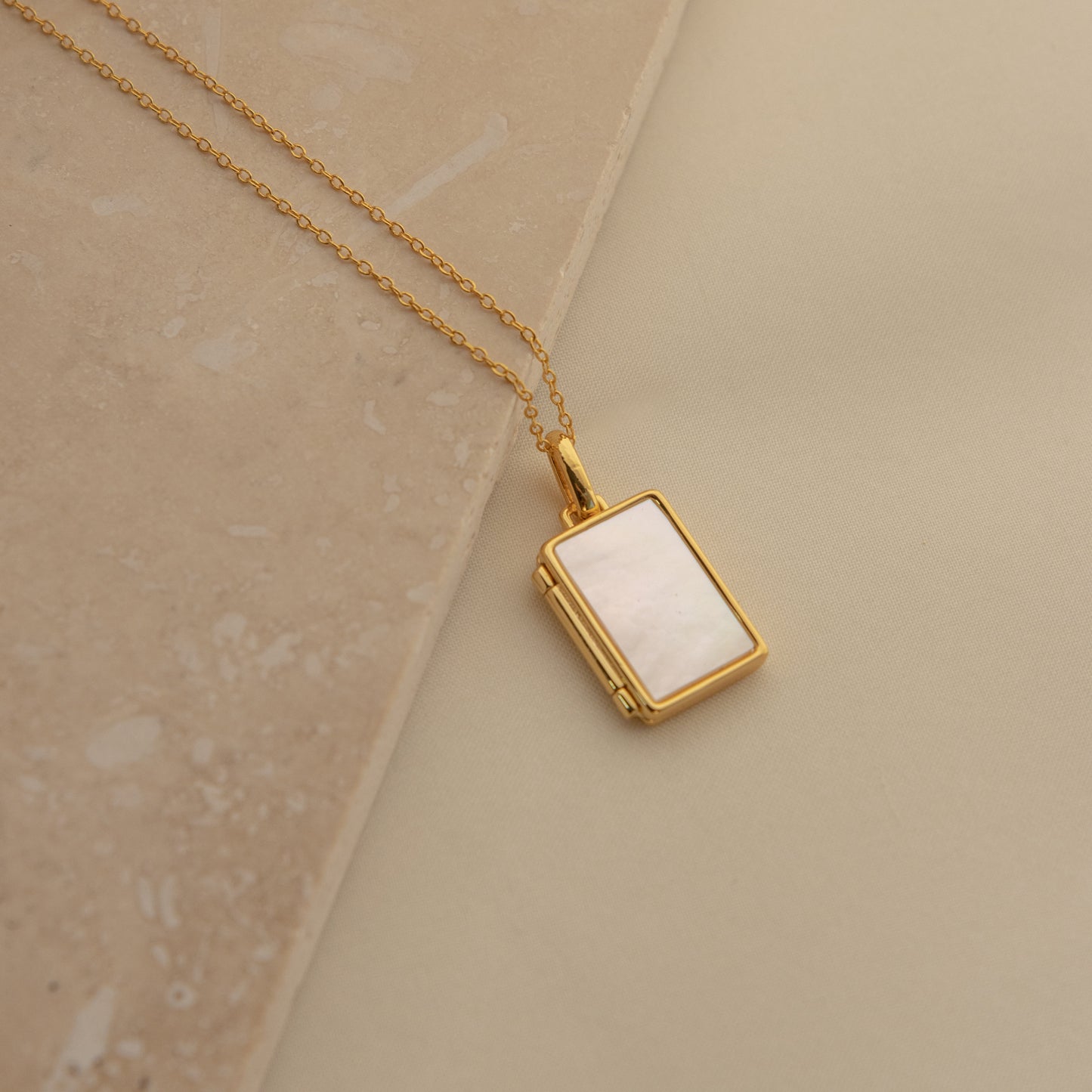 Pearl Locket Necklace