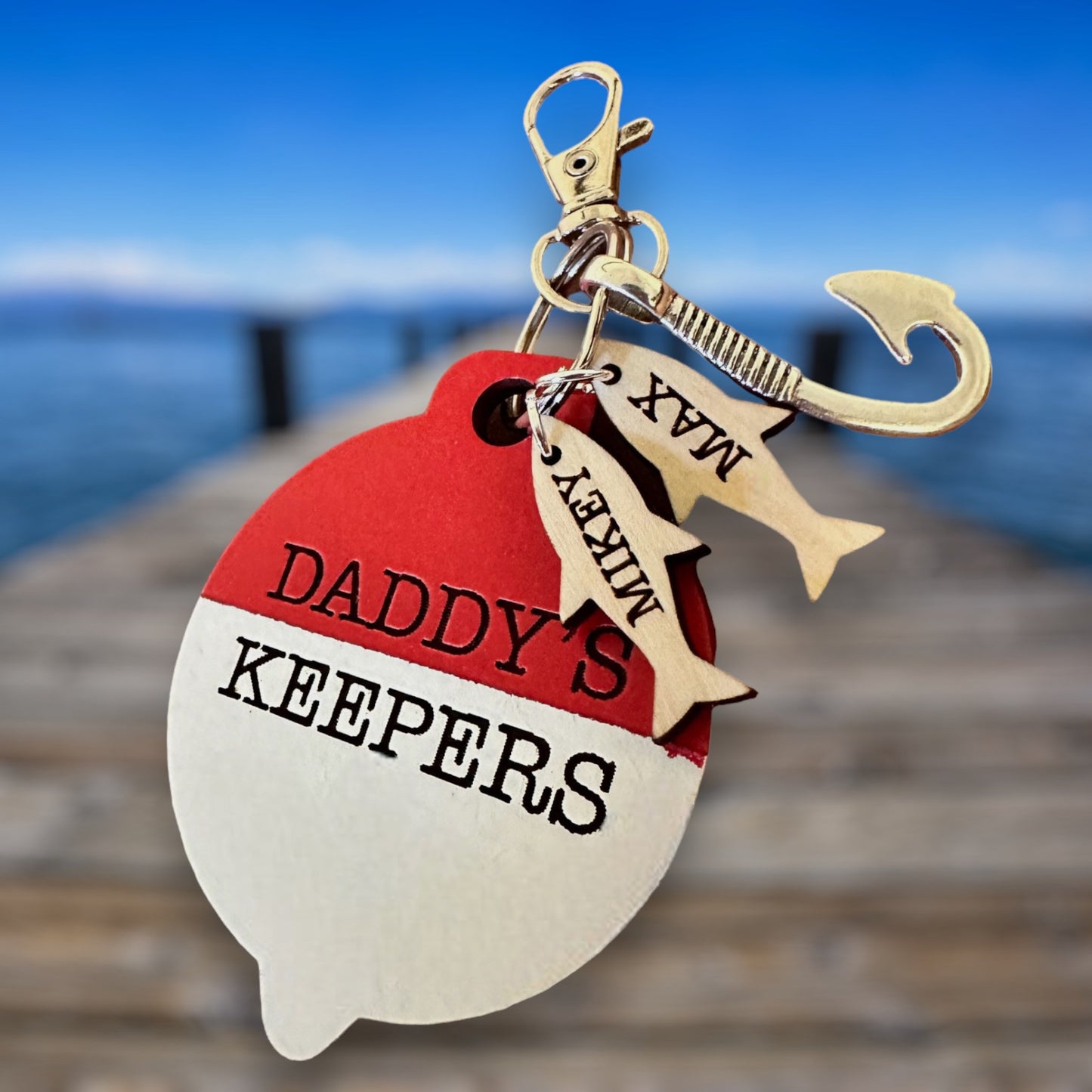 Daddy's Keepers Fishing Keychain