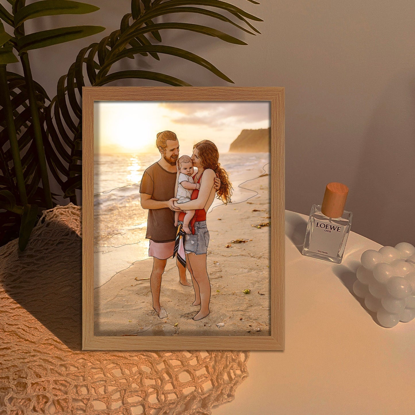 Personalized Light Painting Photo Shadow Frame Light