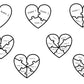 Wooden heart family puzzle