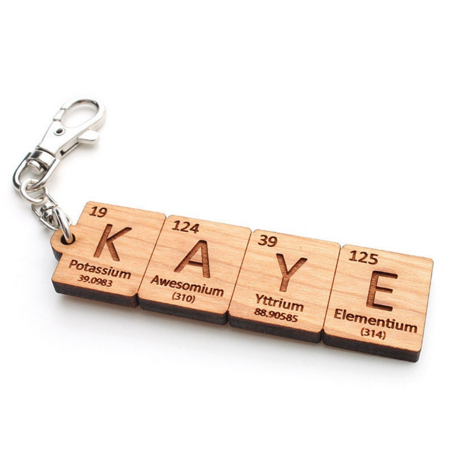 Custom Periodic Table Element Name Key Chain