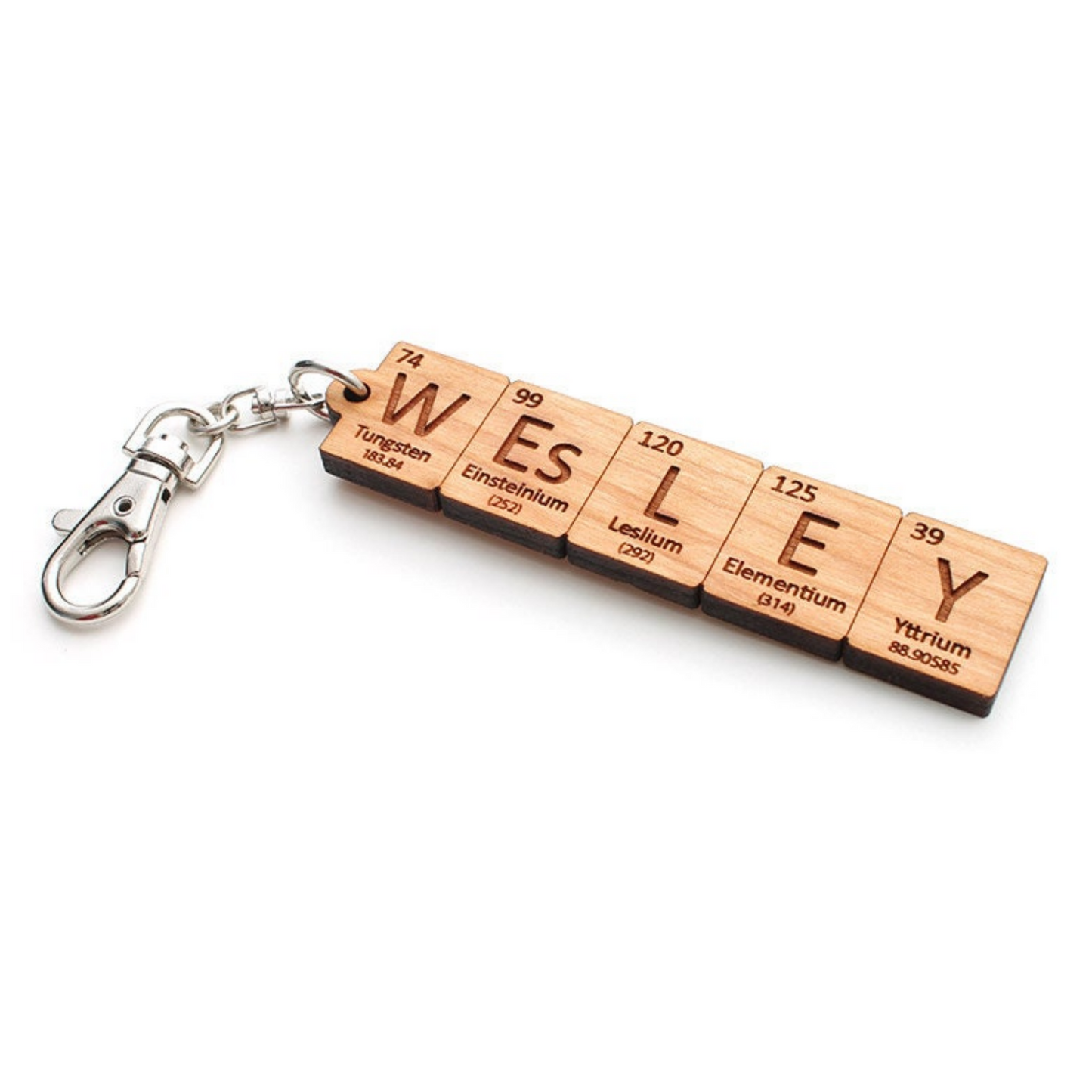 Custom Periodic Table Element Name Key Chain