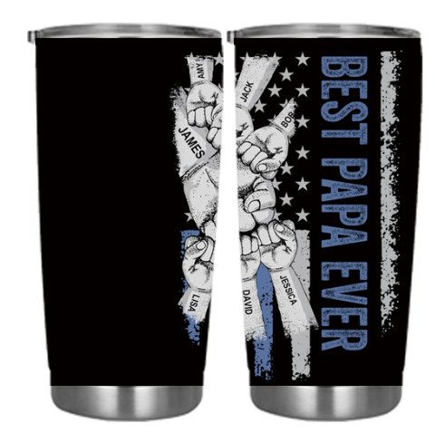 ✊🏻BEST DAD EVER Custom Stainless Steel Tumbler