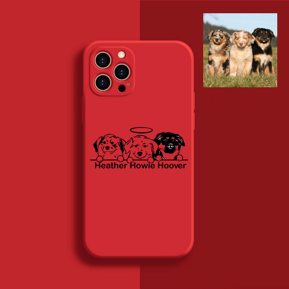 Custom Pet Line Art Phone Case