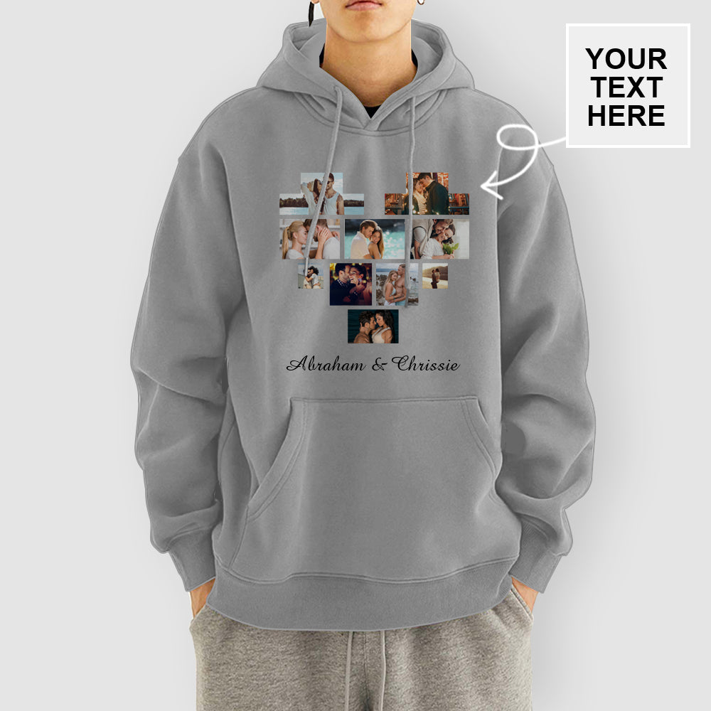 Valentine's Day Custom Heart Shape Hoodies