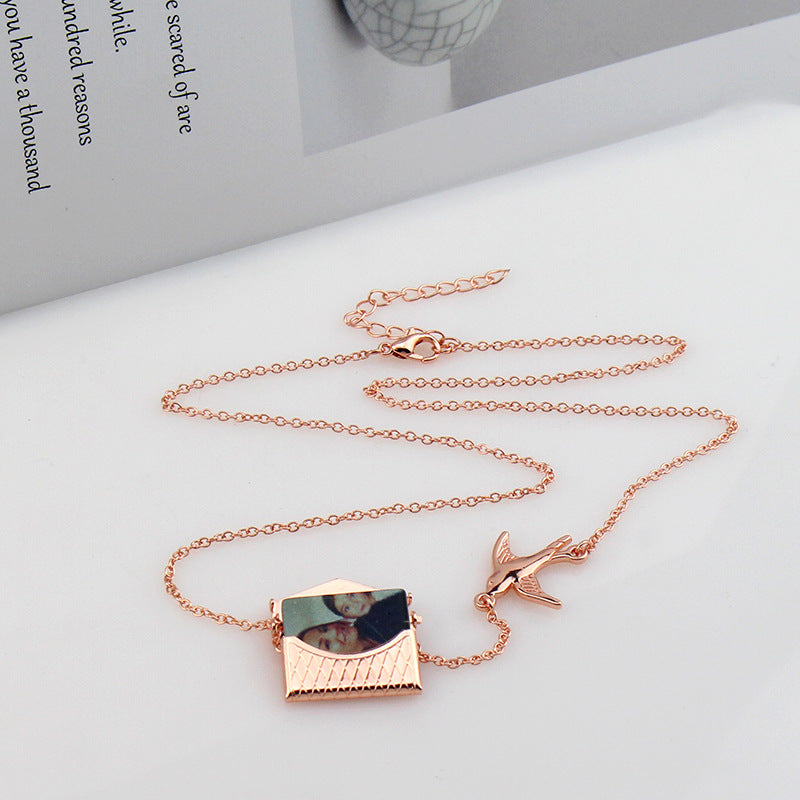 PERSONALIZED LOVE LETTER NECKLACE——Only envelopes, no letterhead.