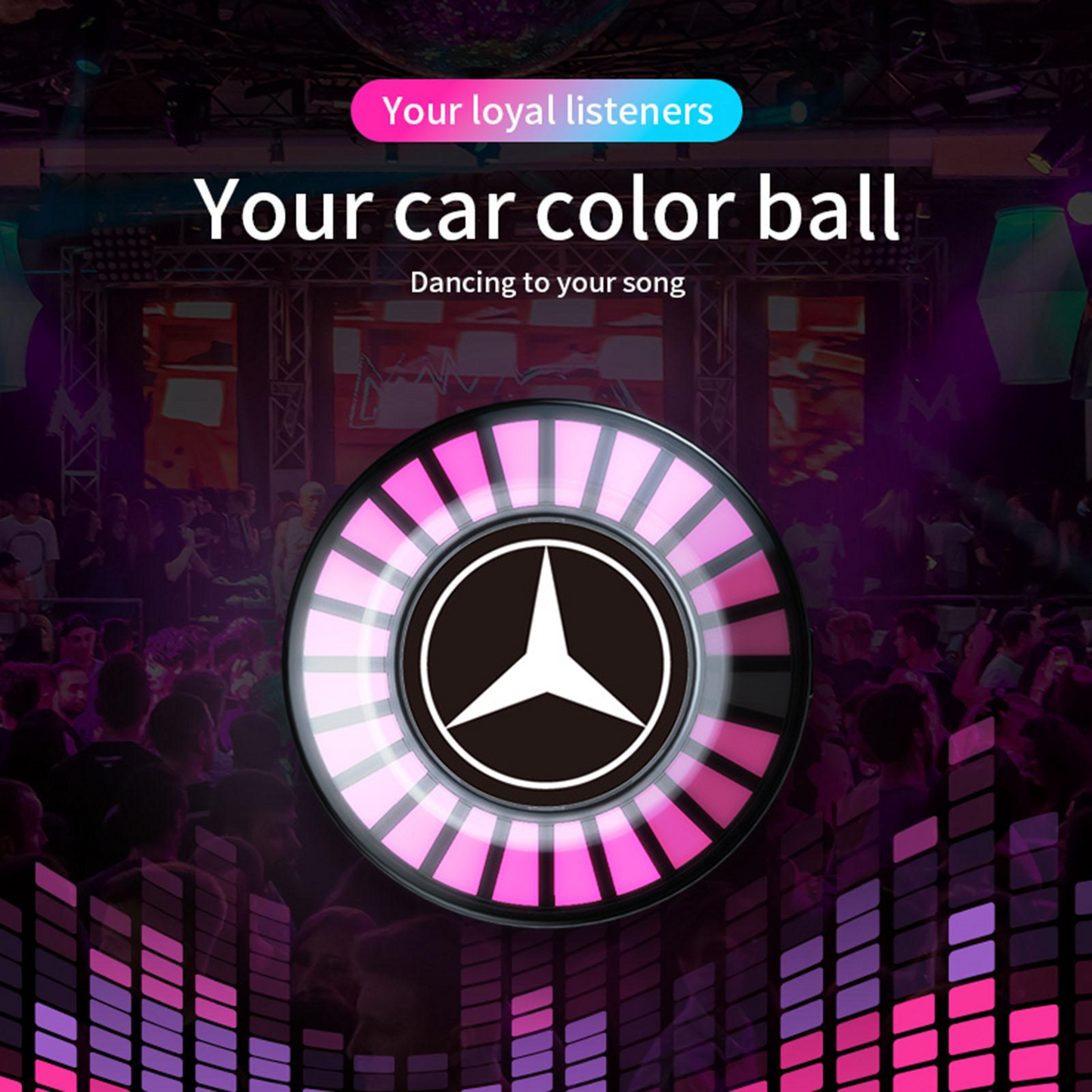 Multicolor Car Fragrance LED Rhythm Light