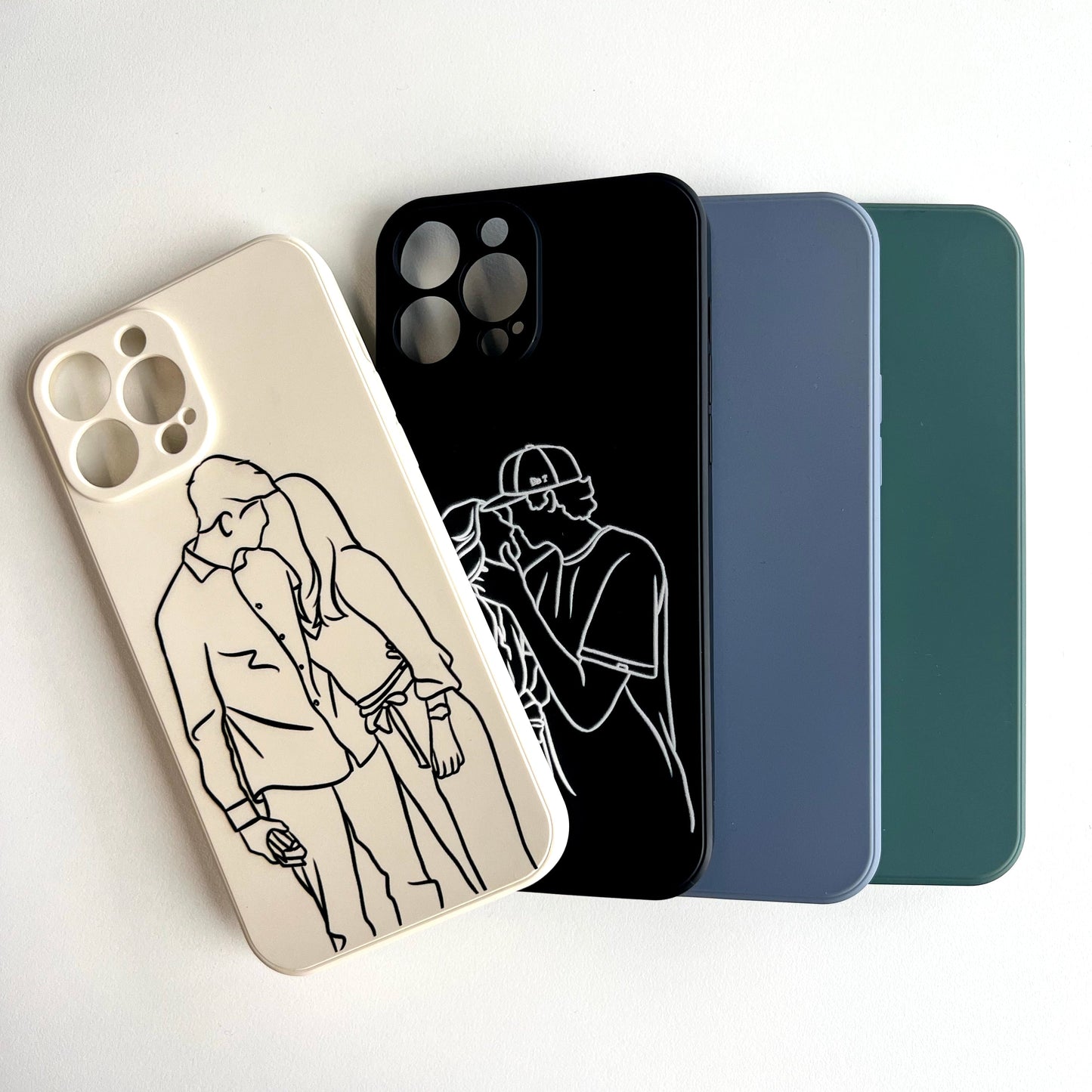 Custom Line Art Phone Case （Transparent）