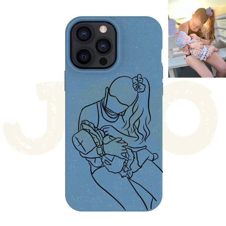 Custom Line Art Phone Case( Biodegradable)