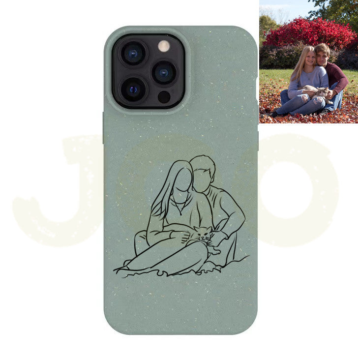 Custom Line Art Phone Case( Biodegradable)