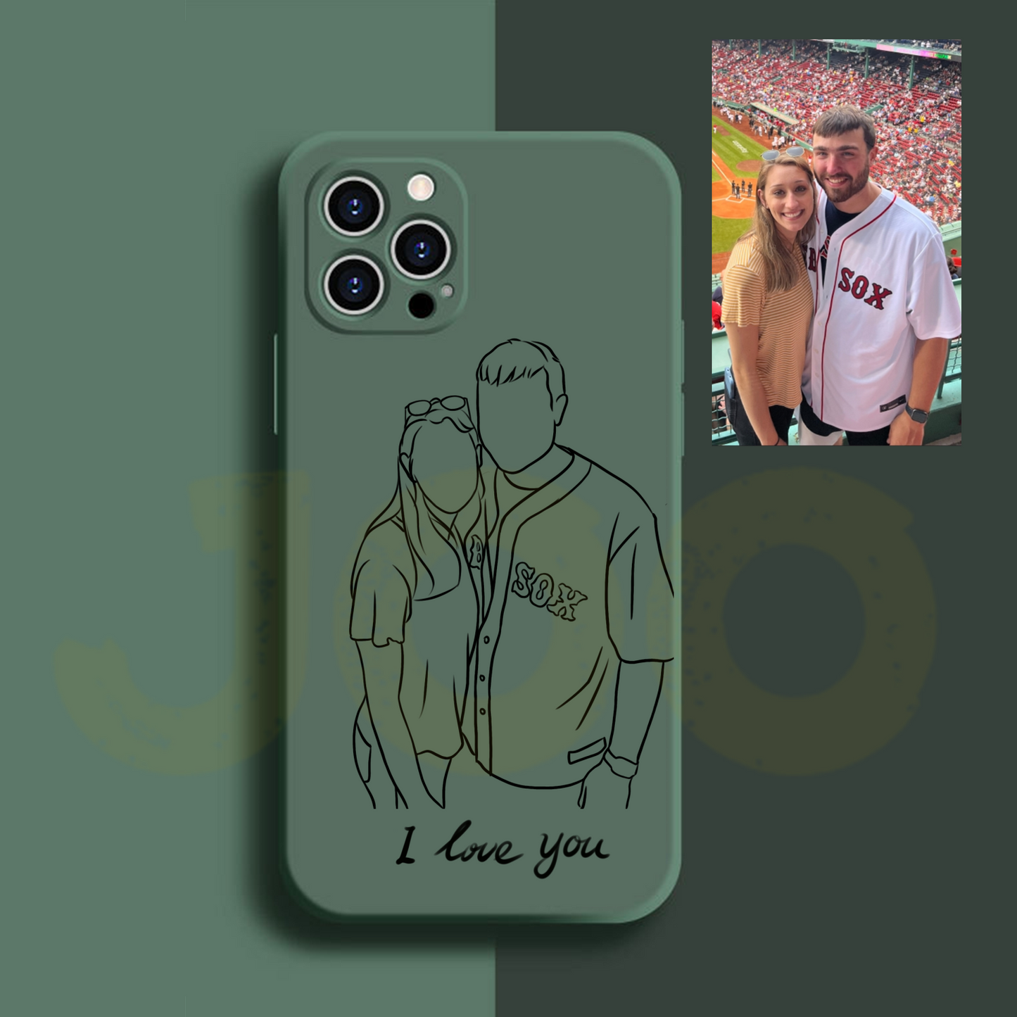 Custom Line Art Phone Case (Liquid Silicone )