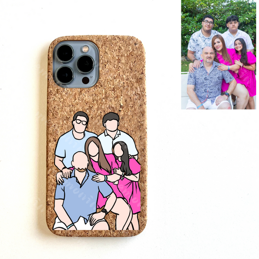 Custom Portrait Phone Case (Recycled Cork Wooden)