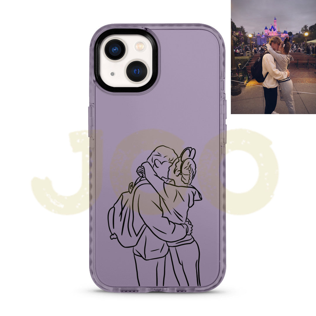 Custom Line Art Phone Case (Fluorescent case)