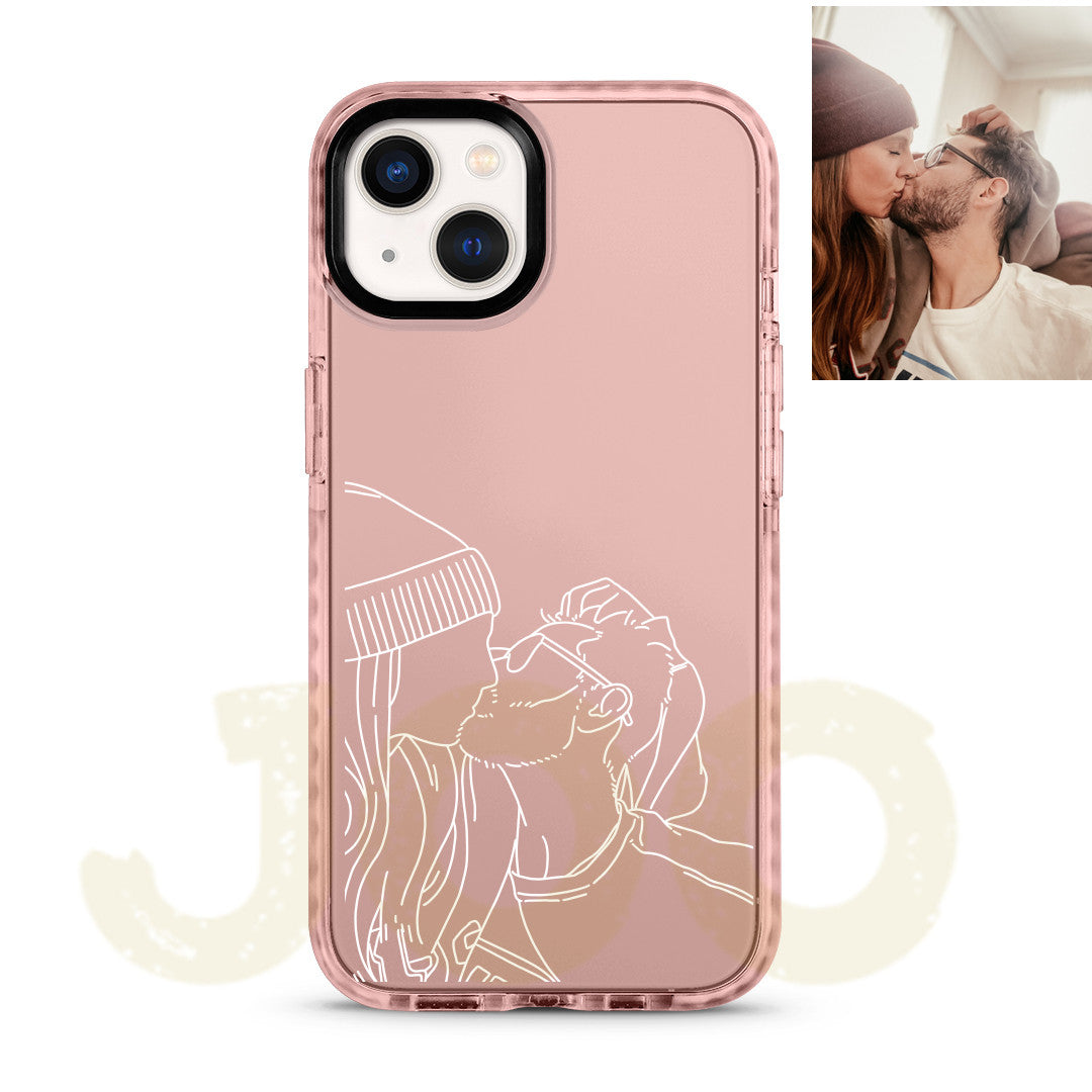 Custom Line Art Phone Case (Fluorescent case)