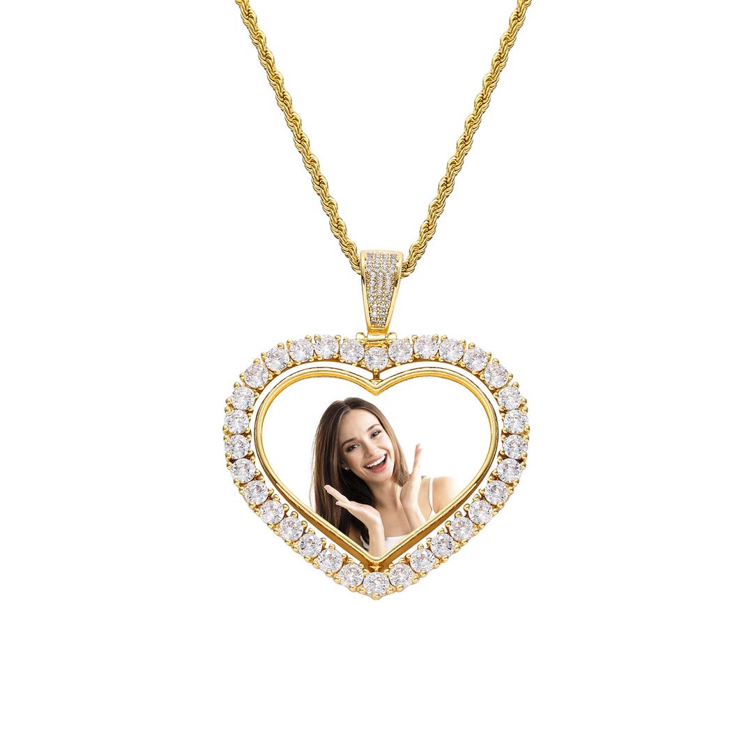 Custom Double Sided Spinning Photo Pendant