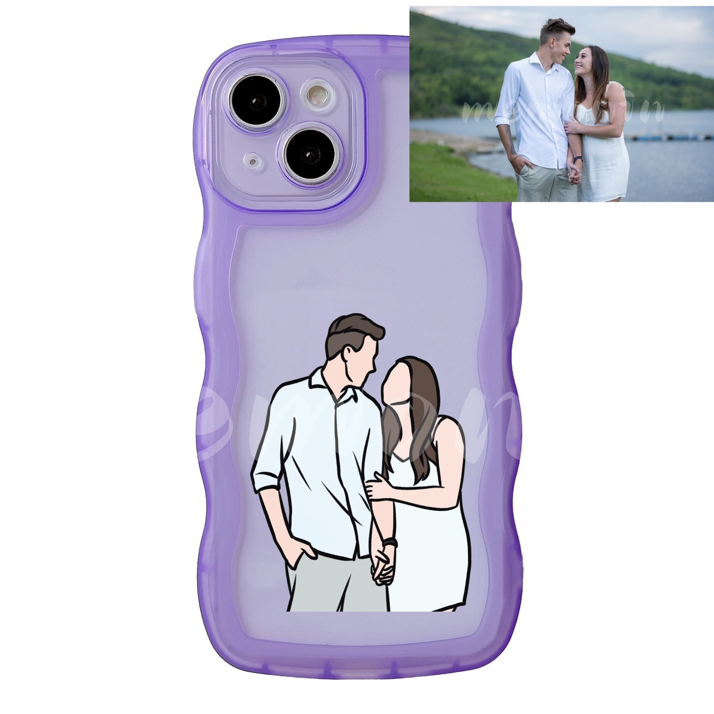 Custom Portrait Phone Case (Wave edge)