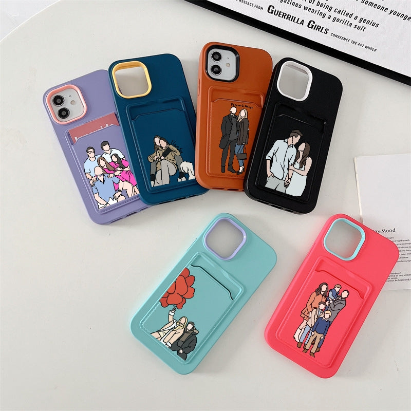 Custom Portrait Phone Case (Three in one two-tone multifunction)