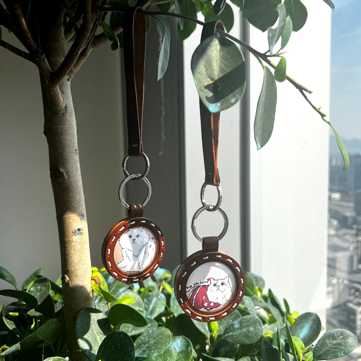 Personalized Leather Keychian