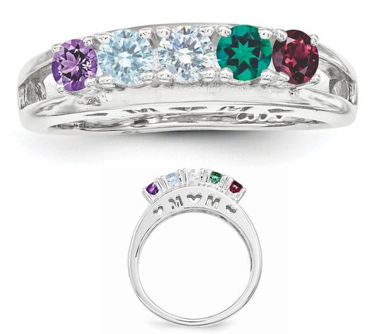 Family Birthstones Ring-Mother's Jewelry