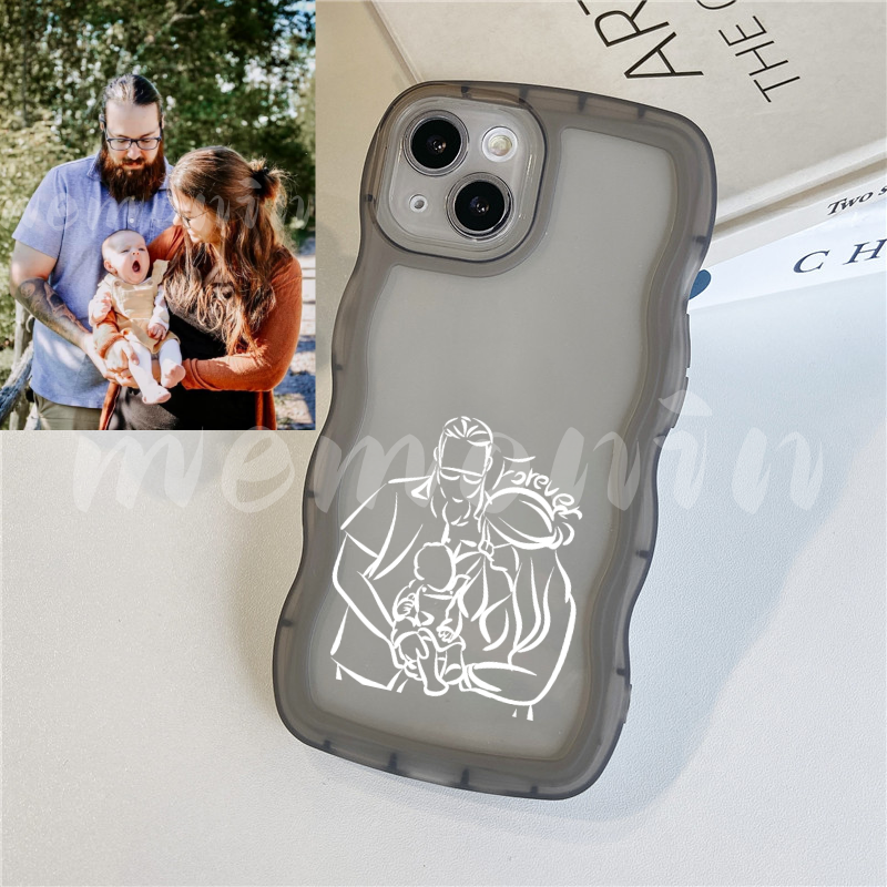 Custom Line Art Phone Case (Wave Edge)
