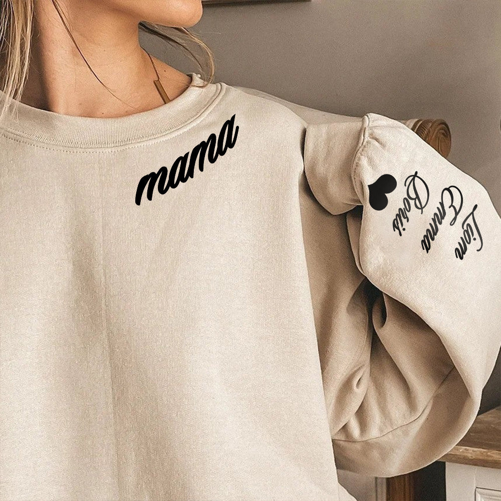 Custom Mama Sweatshirt with Children Name
