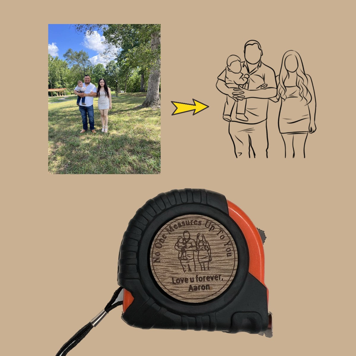 No One Measures Up Personalized Tape Measure