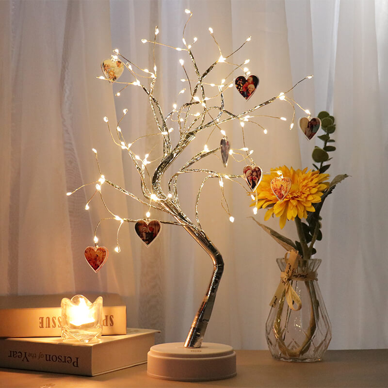 Personalized Heart Photo Tree Lights