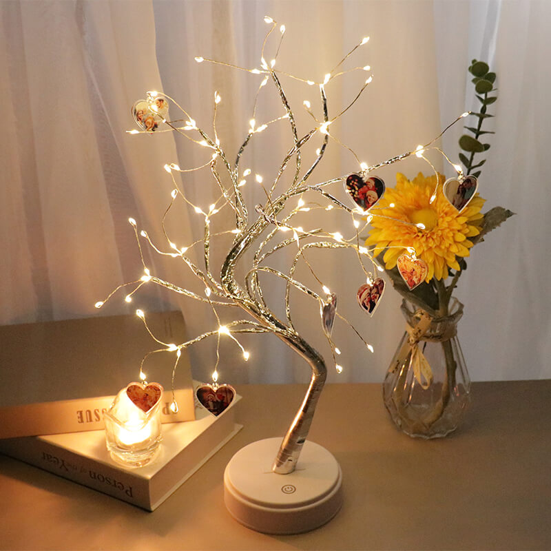 Personalized Heart Photo Tree Lights