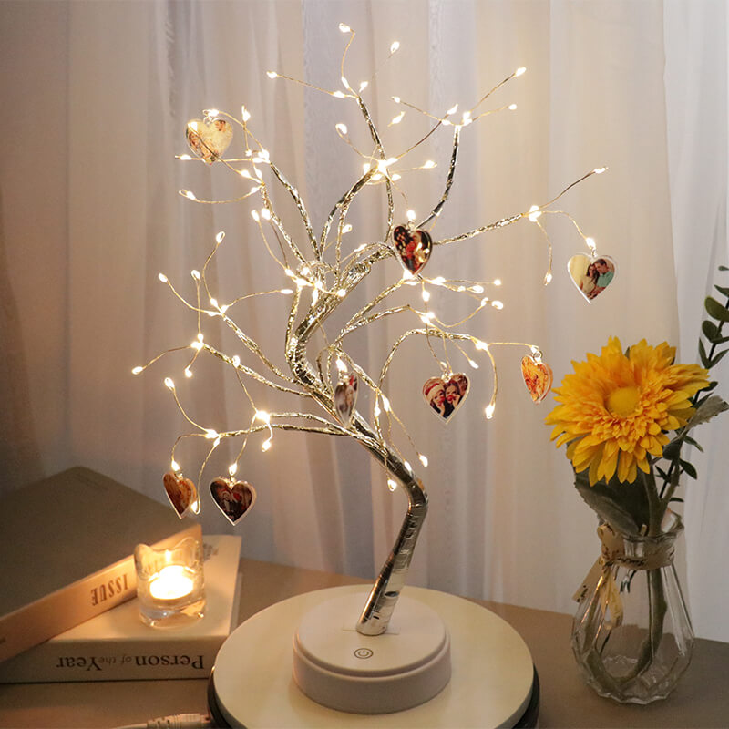 Personalized Heart Photo Tree Lights