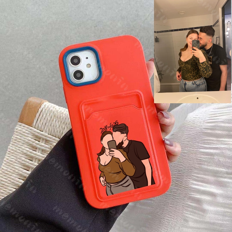 Custom Portrait Phone Case (Three in one two-tone multifunction)