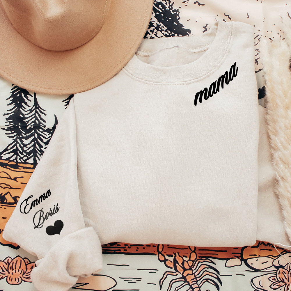 Custom Mama Sweatshirt with Children Name