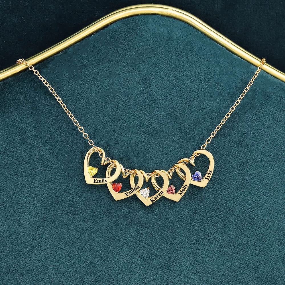 Heart of Love Birthstone Necklace for lover