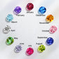 Mother's necklace with engravable birthstone children's charms
