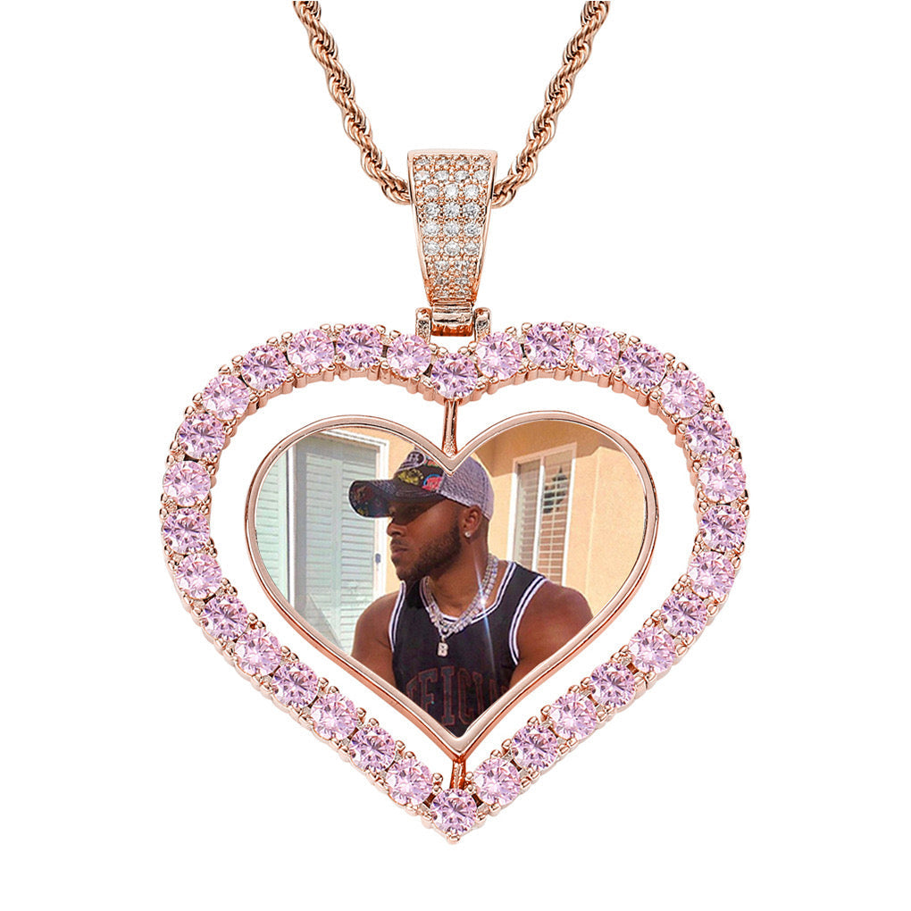 Custom Double Sided Spinning Photo Pendant