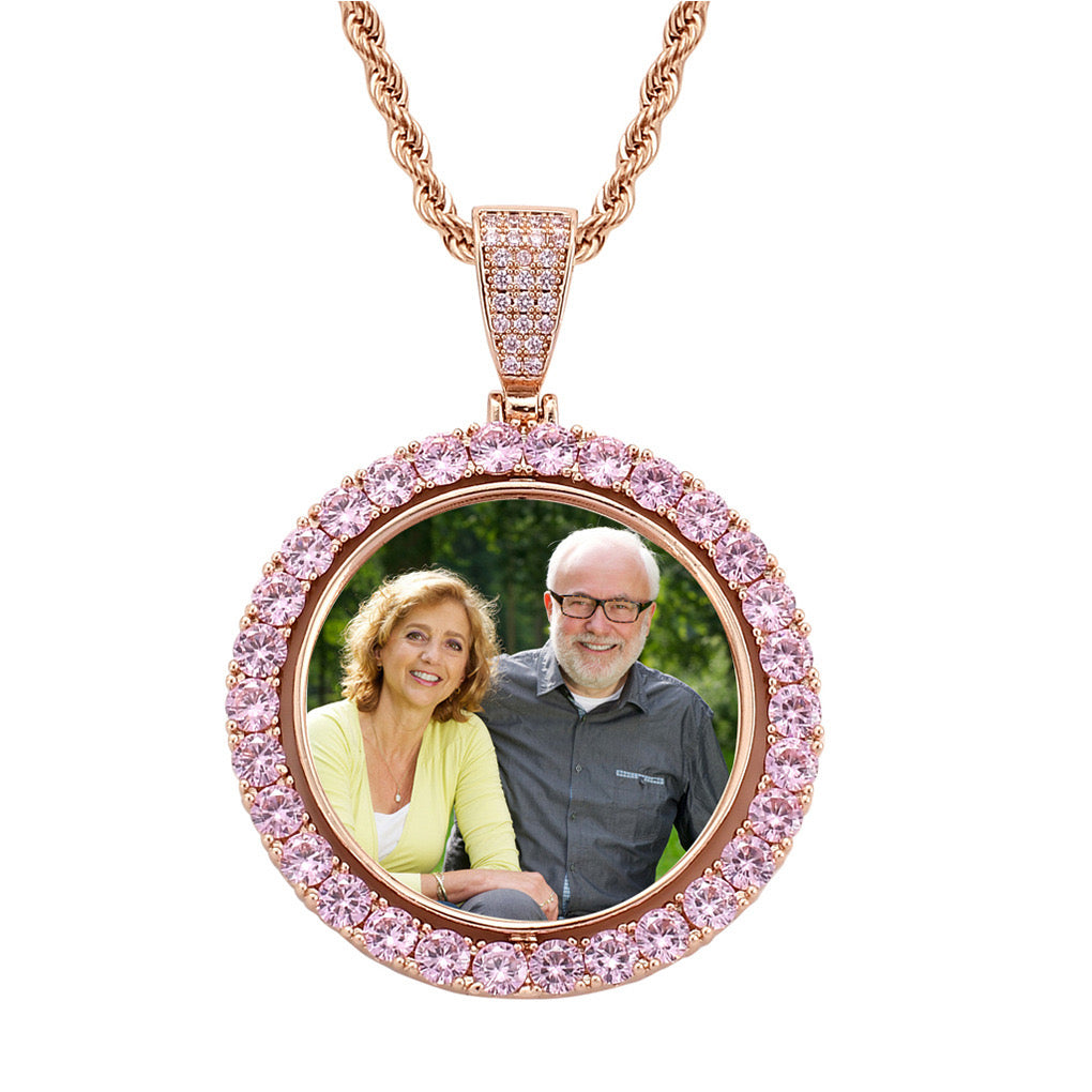 Custom Double Sided Spinning Photo Pendant