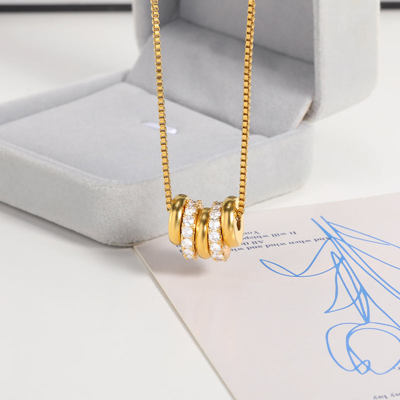 Personalized Engraved Name Crystal Disc Pendants Necklace