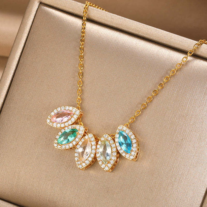 Multicolor Crystal Birthday Stone Necklace