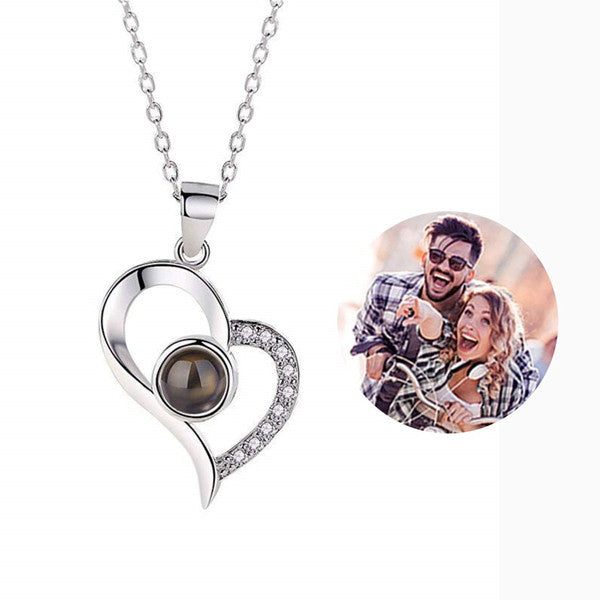 Love Projection Heart Necklace (I Love You In 100 Languages)