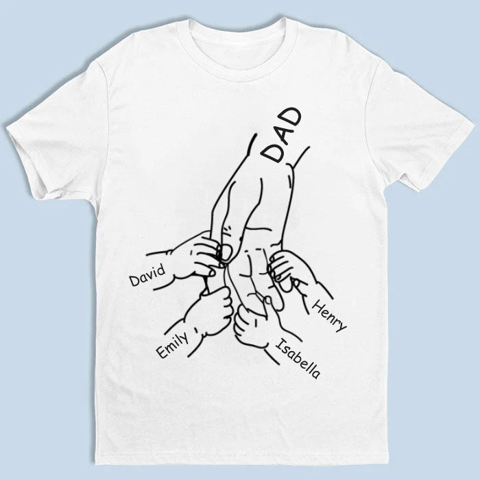 Hand In Hand, I Will Always Protect You All - Family Personalized T-Shirt