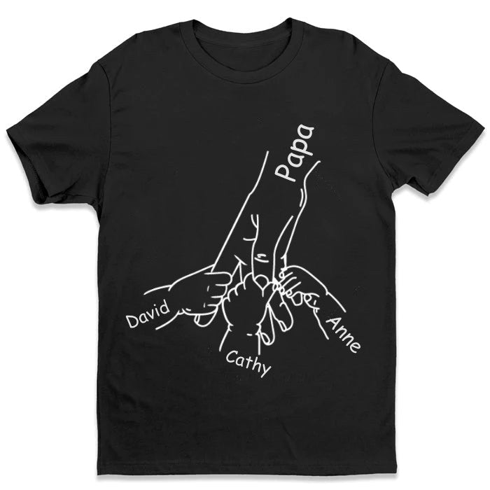 Hand In Hand, I Will Always Protect You All - Family Personalized T-Shirt