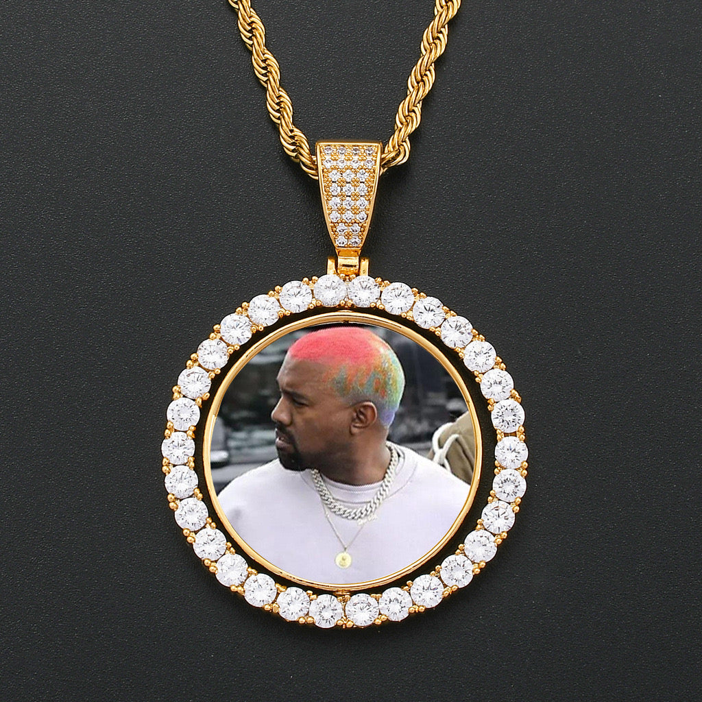 Custom Double Sided Spinning Photo Pendant
