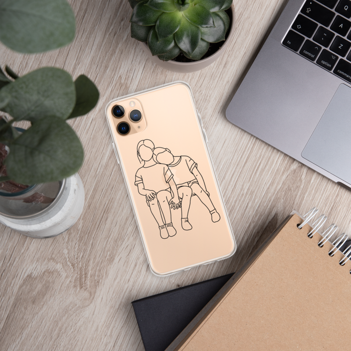 Custom Line Art Phone Case (Transparent)