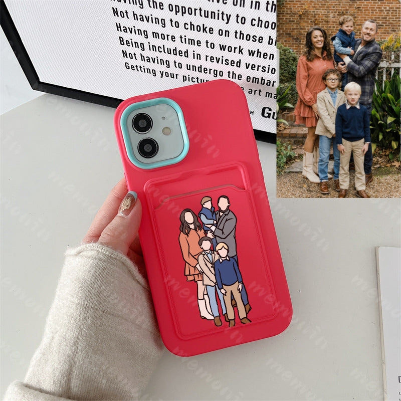 Custom Portrait Phone Case (Three in one two-tone multifunction)