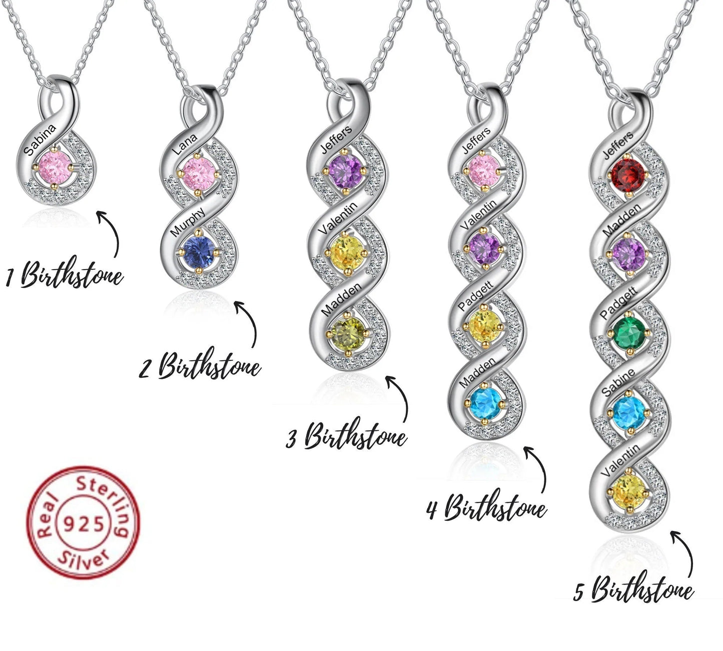 💕Personalized Mothers Rings with Birthstones