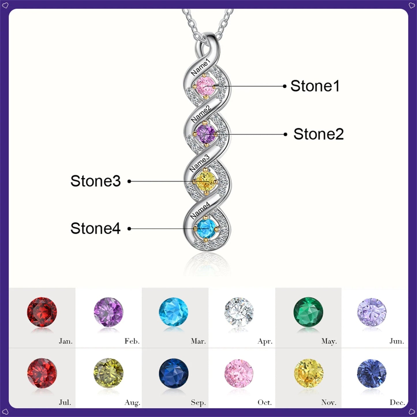 💕Personalized Mothers Rings with Birthstones