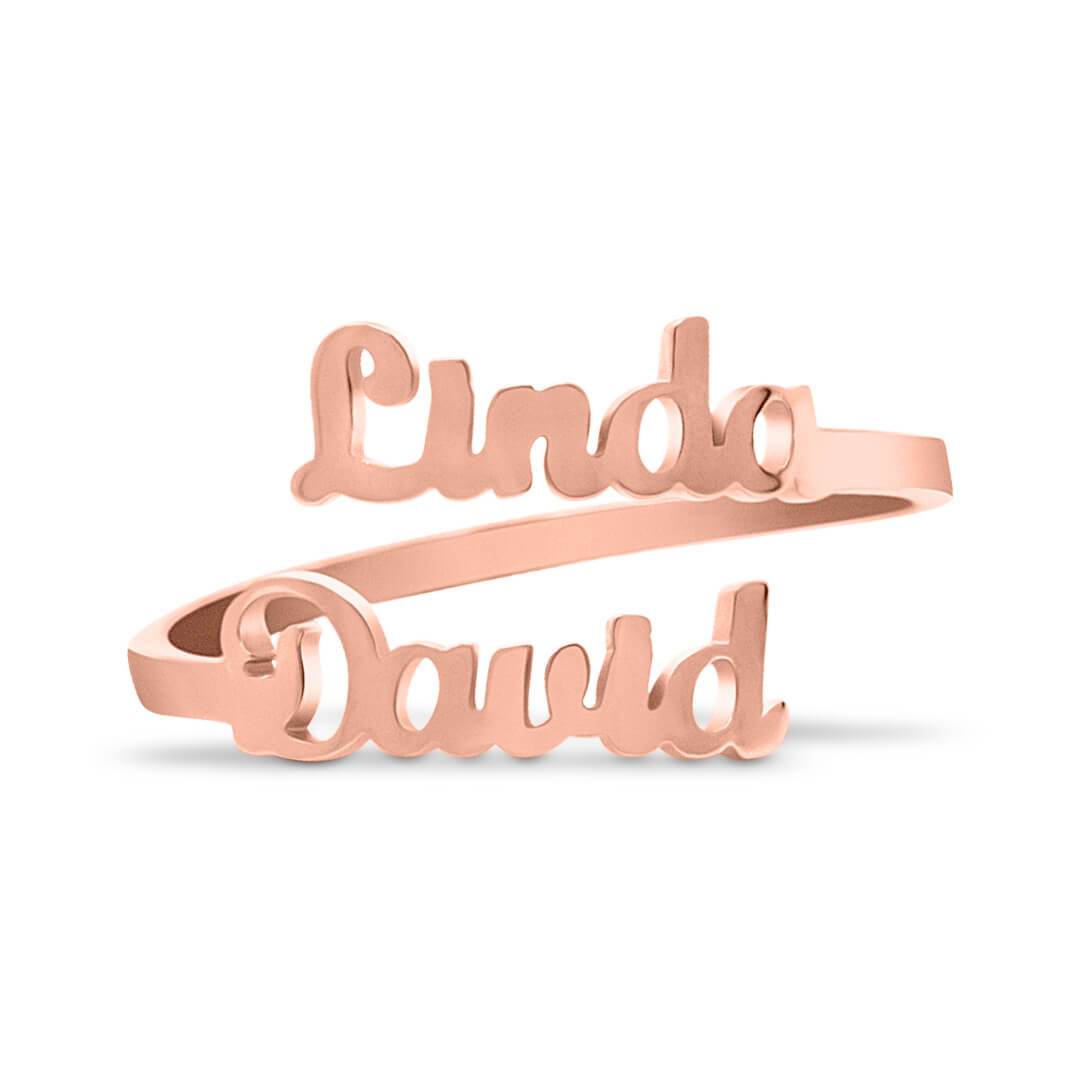 💞 Anello personalizzato con doppio nome💝