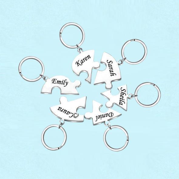 Personalized Heart Pendant Puzzle Necklace